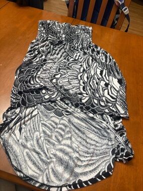 Women’s Long Sleeve Black & White Printed Dress